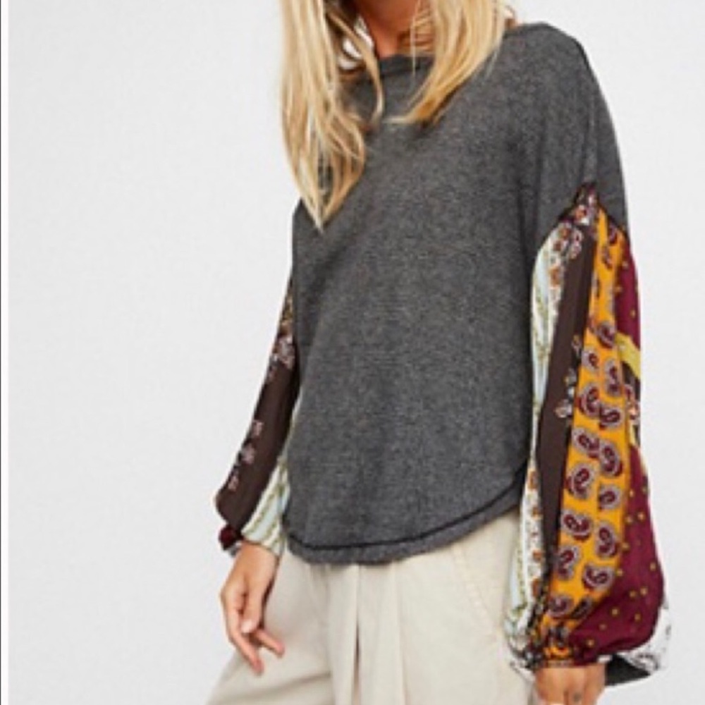 FREE PEOPLE WTF BLOSSOM THERMAL TOP
